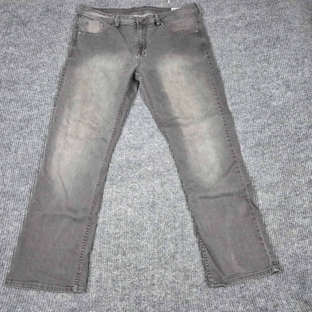 Buffalo David Bitton Driven-X Basic Grey Straight Stretch Jeans 38x32 1026704